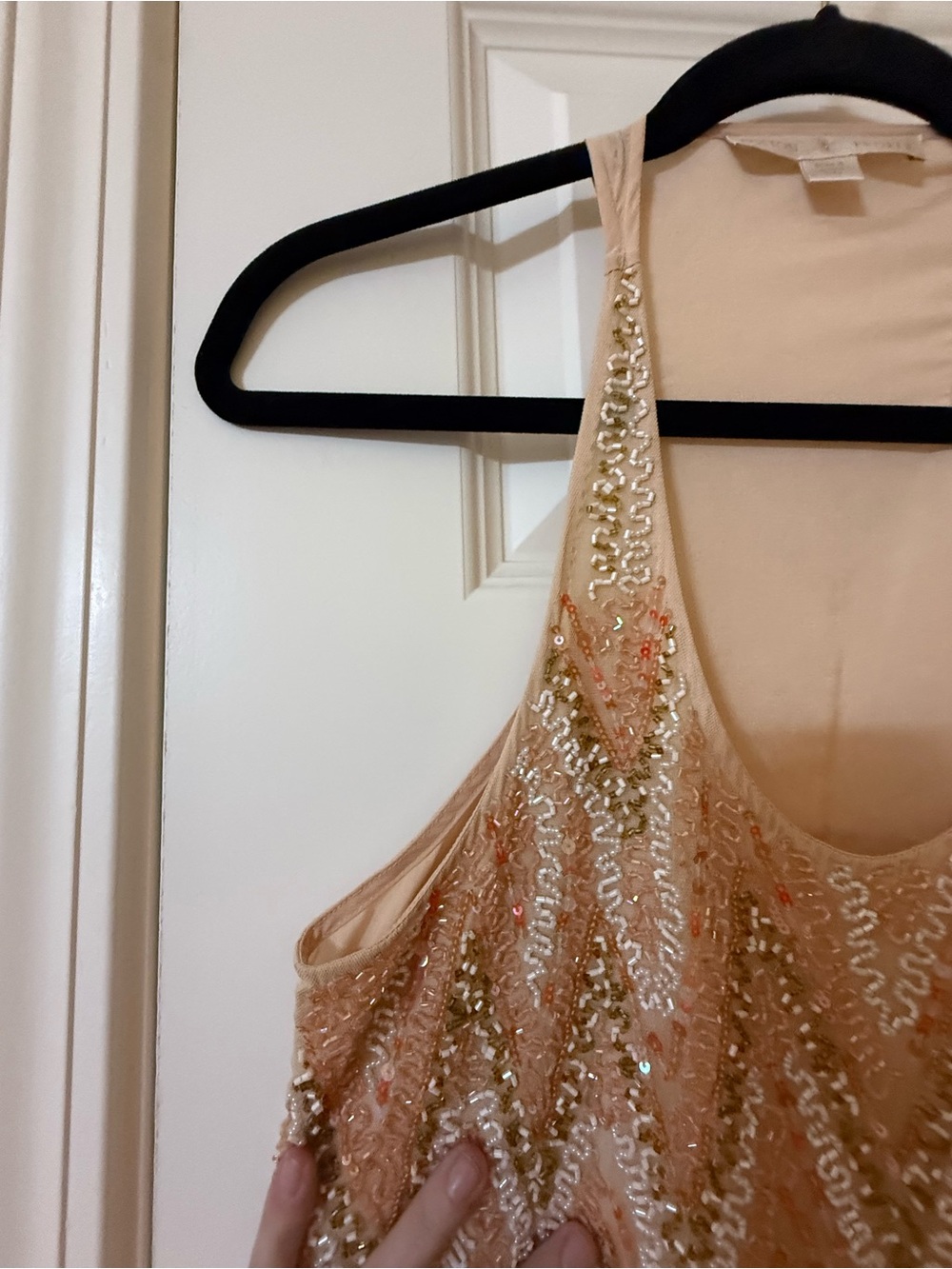 Boston Proper Sequined Silk-Blend Tank Top - Size S - Picture 4 of 9
